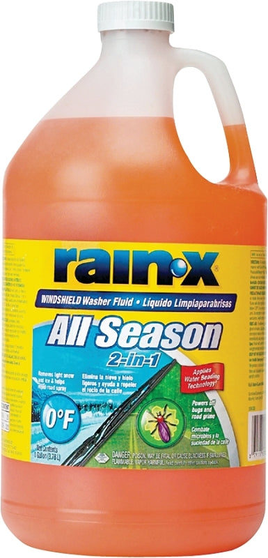 RAIN-X 113625 WINDSHIELD WASHER FLUID, ORANGE, 3.78 L