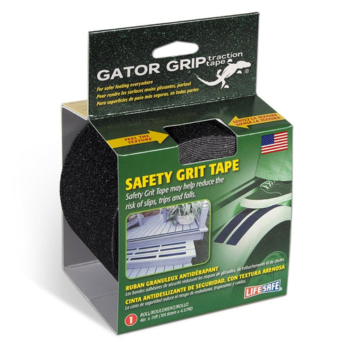 INCOM RE3952 SAFETY GRIT TAPE, 15 FT L, 4 IN W, PVC BACKING, BLACK