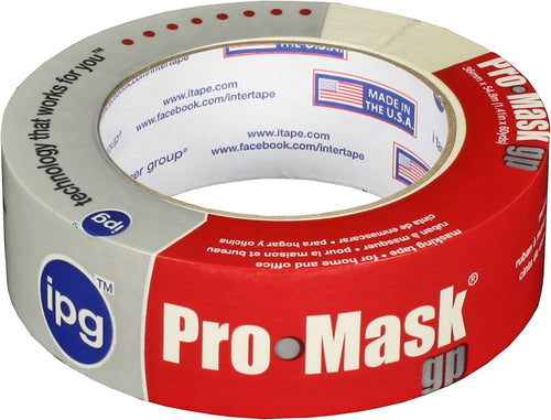 IPG 5102-1.5 MASKING TAPE, 60 YD L, 1-1/2 IN W, SMOOTH CREPE PAPER BACKING, BEIGE