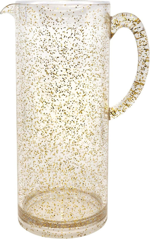 ACRYLIC GLITTER GOLD PITCHER W/LID 60oz 1ct