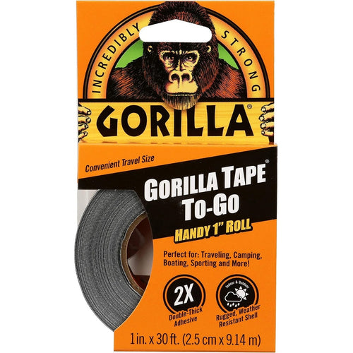 GORILLA 6100109 DUCT TAPE, 30 FT L, 1 IN W, BLACK