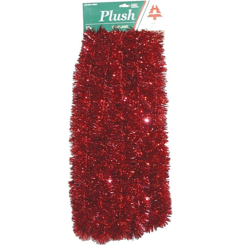 HOLIDAYTRIMS 3433081 CASCADE CHRISTMAS GARLAND, 15 FT L, PLUSH/PVC, INDOOR