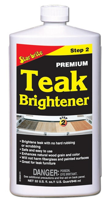 Star Brite teak brightener, step 2