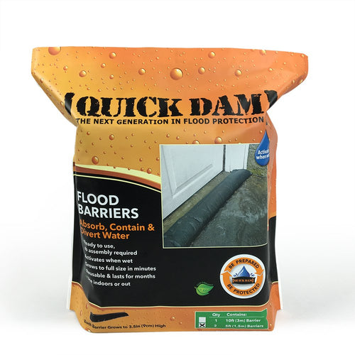 Quick Dam water activated flood barrier, 5 ft, 2-pack