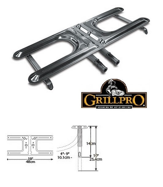 GrillPro stainless steel H-burner, 19.5 in