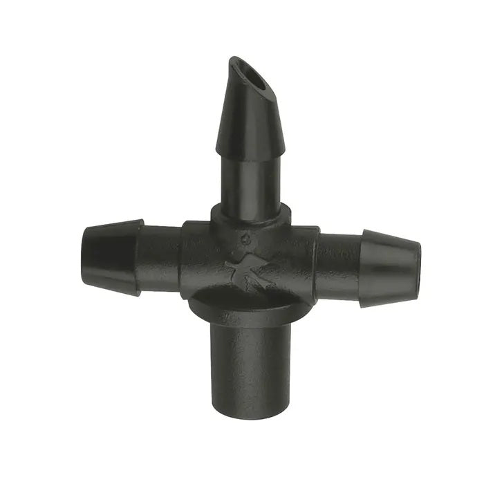 RAIN BIRD BT25-10PK DRIP IRRIGATION TEE, 1/4 IN CONNECTION, BARB, PLASTIC, BLACK
