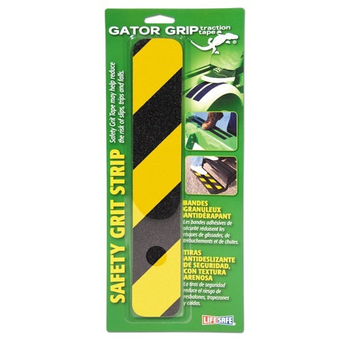 TAPE-SAFETY GRIP STRIP Y/B 2"X12" 4PK