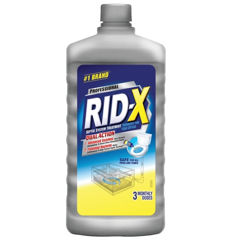 RID-X 1920089447 SEPTIC SYSTEM TREATMENT, LIQUID, BLUE/GREEN, SOAP, 24 OZ BOTTLE