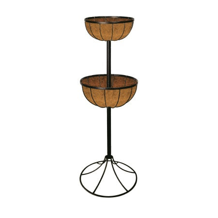 2 TIER FORGE PLANTER BLK.