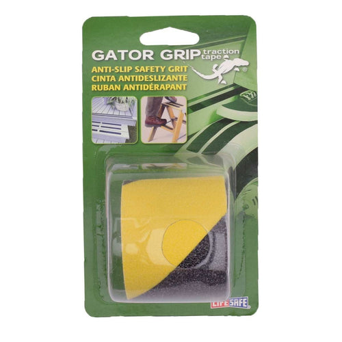 INCOM RE175 SAFETY GRIT TAPE, 5 FT L, 2 IN W, PVC BACKING, BLACK/YELLOW