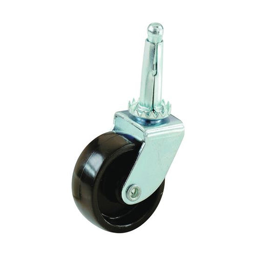 SHEPHERD HARDWARE 9559 SWIVEL CASTER, STEM MOUNTING, 4.56 IN W X 1.69 IN D X 6-1/2 IN H DIMENSIONS, 1-5/8 IN DIA WHEEL