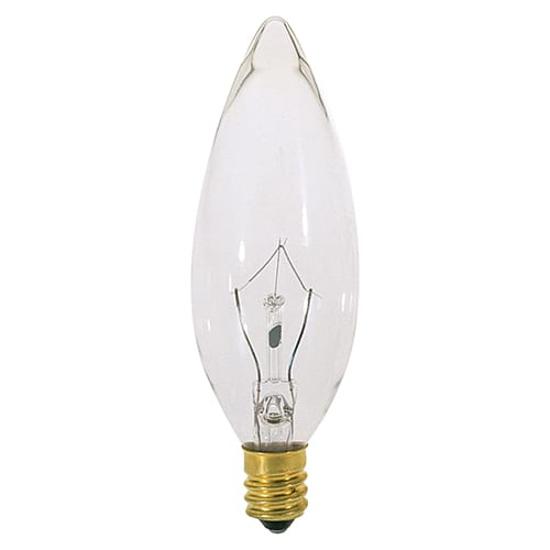 40W TURN TIP CLEAR CAND BASE BULB