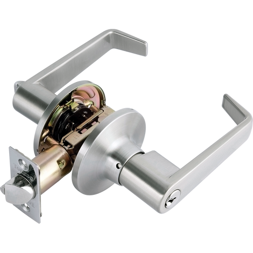 LEVERSET EXTERIOR DOOR LOCK SATIN NICKEL SEGOVIA