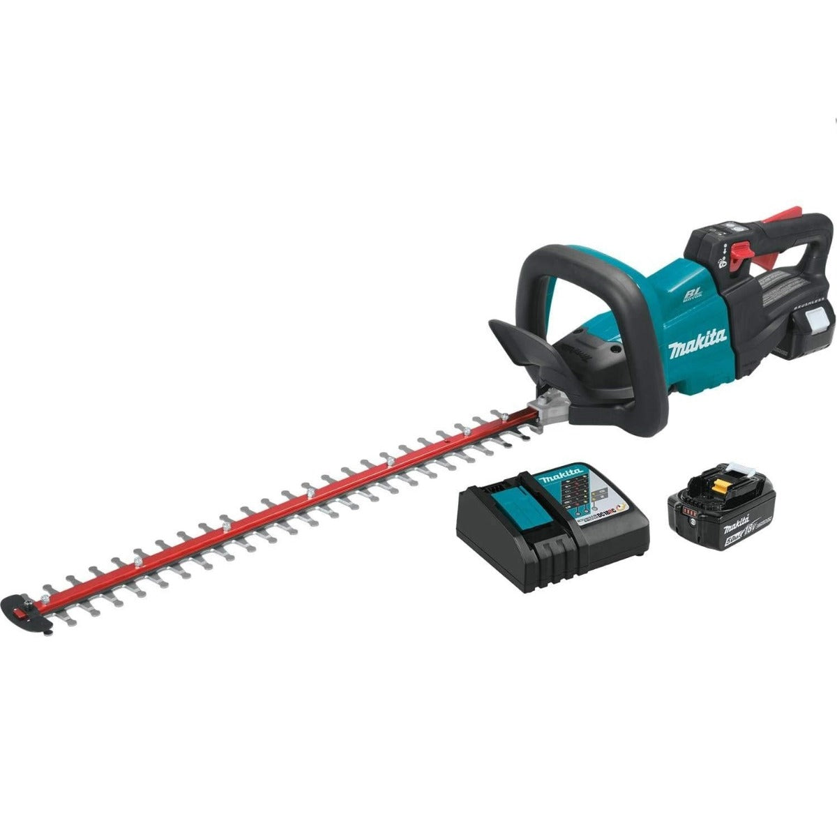 MAKITA XHU07T CORDLESS HEDGE TRIMMER KIT, 24 IN BLADE, BATTERY INCLUDED, 5 AH, 18 V, LITHIUM-ION, 3-SPEED